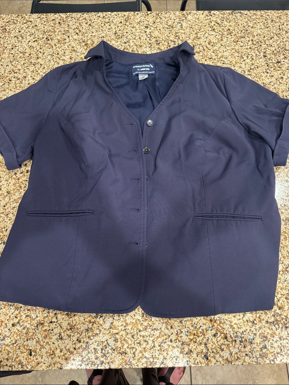 American Airlines lands end pocket blouse size 16 W